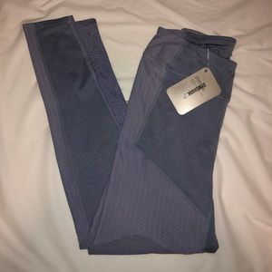 Gymshark True Texture Leggings in Steel Blue